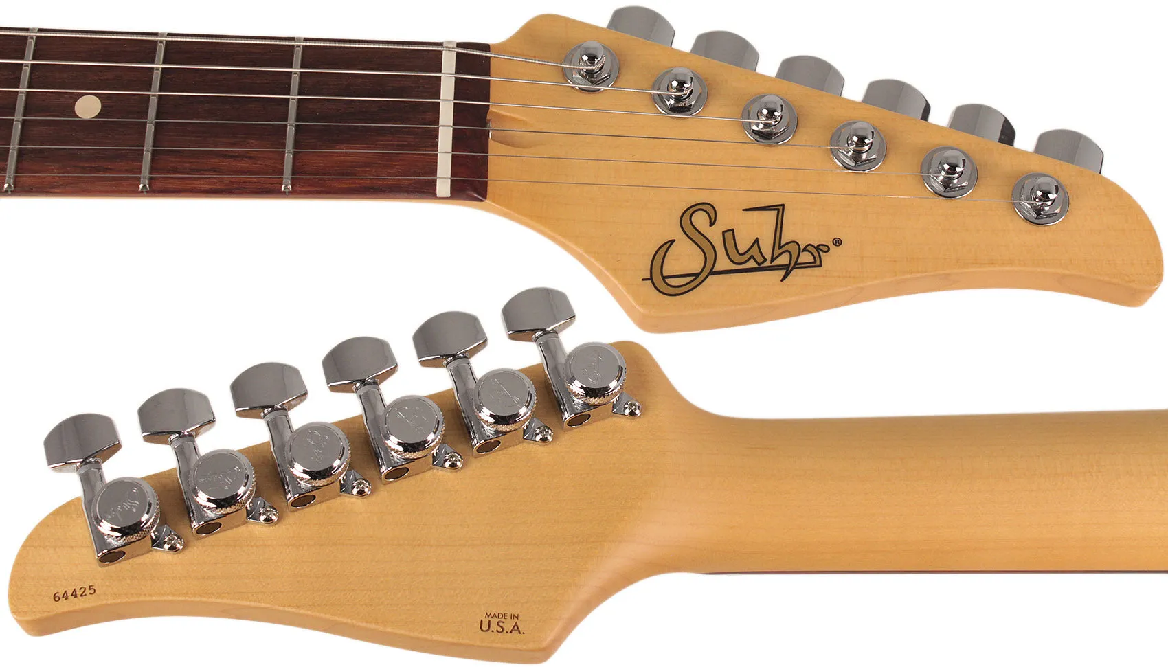 Suhr Classic S HSS Guitar, Vintage Yellow, Rosewood