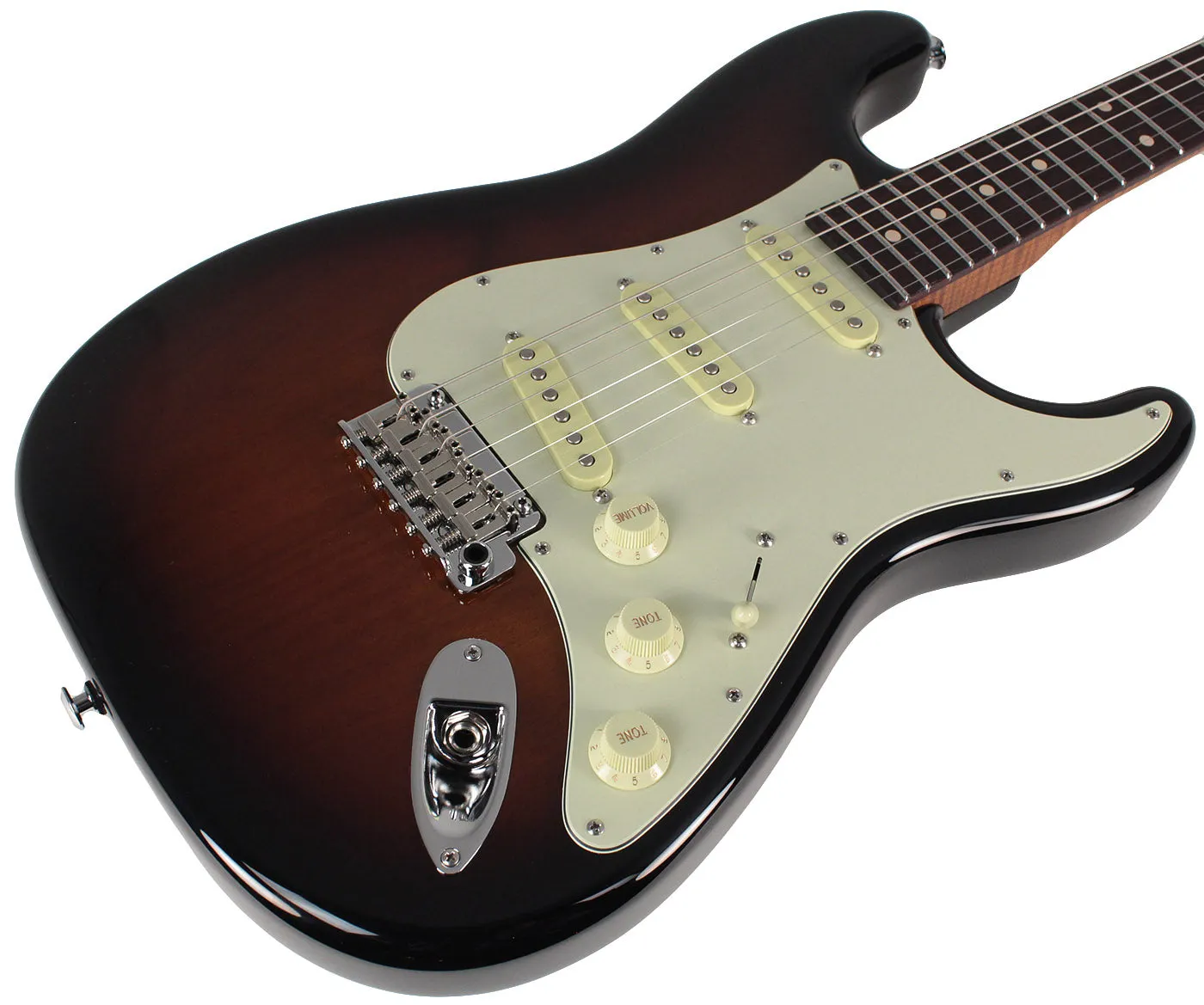 Suhr Classic S Roasted Select Guitar, 3-Tone Burst, Rosewood