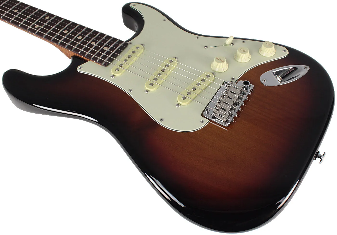 Suhr Classic S Roasted Select Guitar, 3-Tone Burst, Rosewood