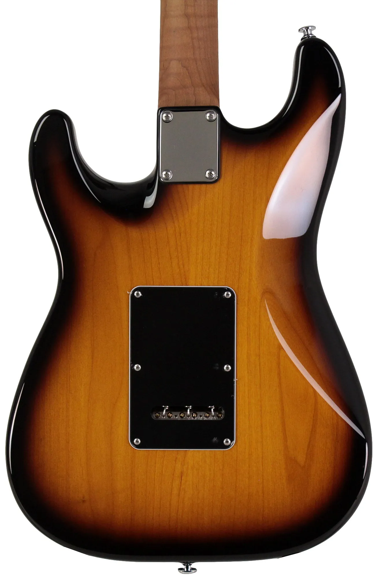Suhr Select Classic S HSS Guitar, Roasted Flamed Neck, 2 Tone Burst, Rosewood