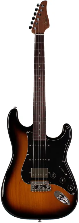 Suhr Select Classic S HSS Guitar, Roasted Flamed Neck, Tobacco Burst, Rosewood
