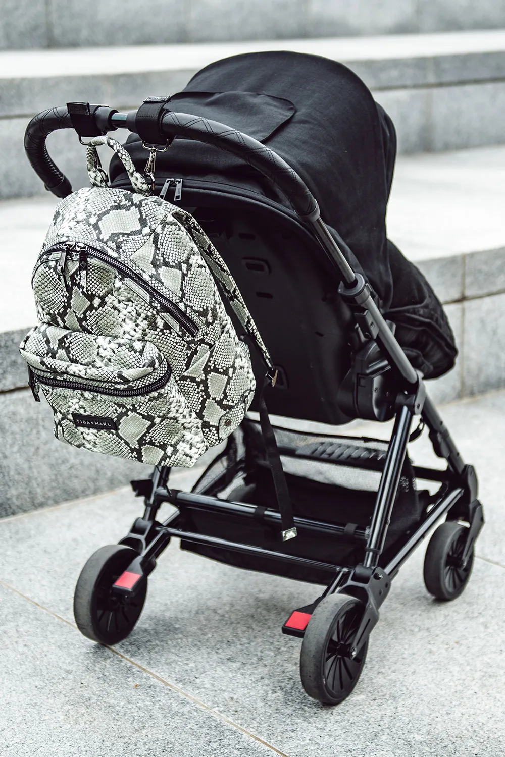 Tiba   Marl - Miller Backpack Tonal Snake Print