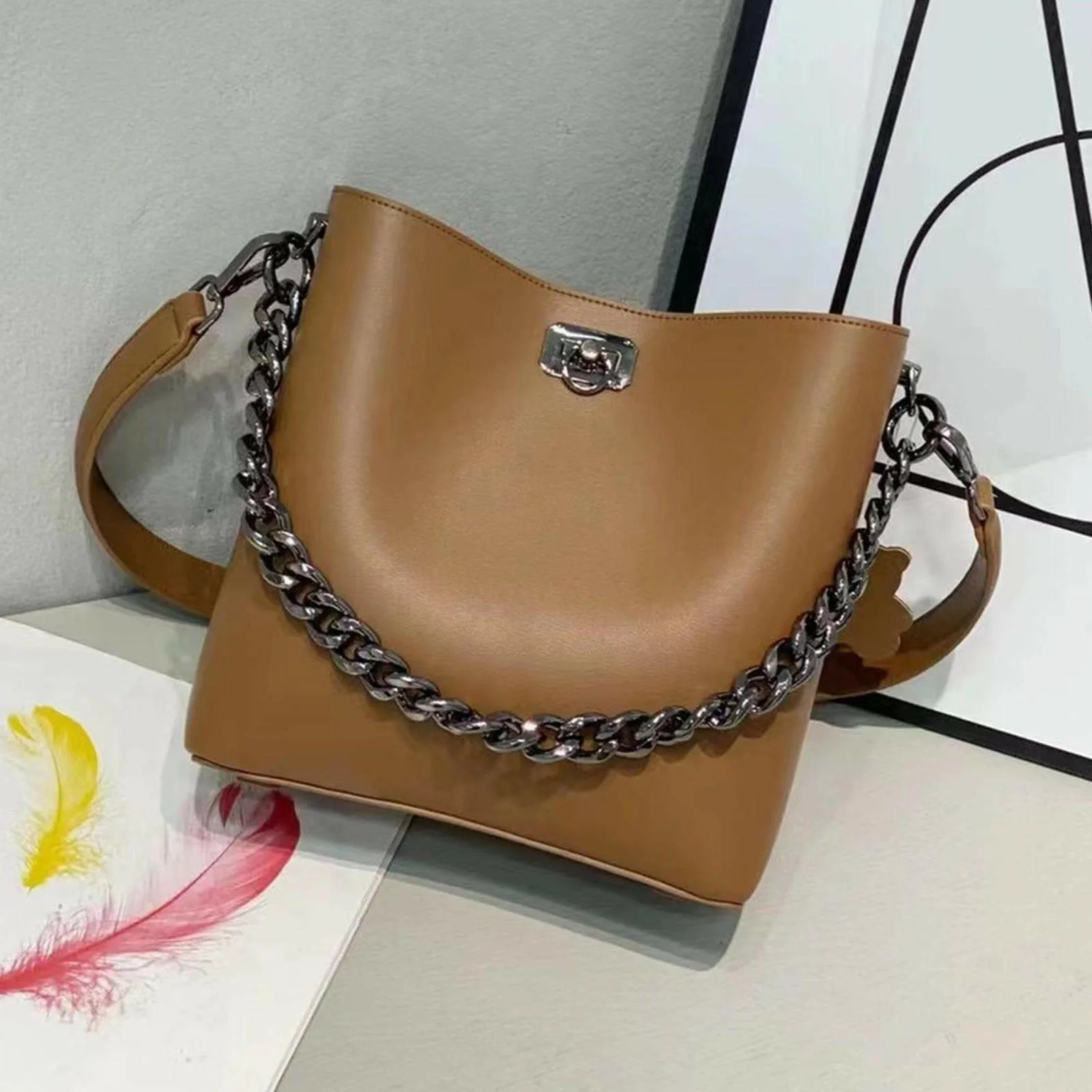 Vegan Leather 4-Piece Set with Cell Phone Pocket