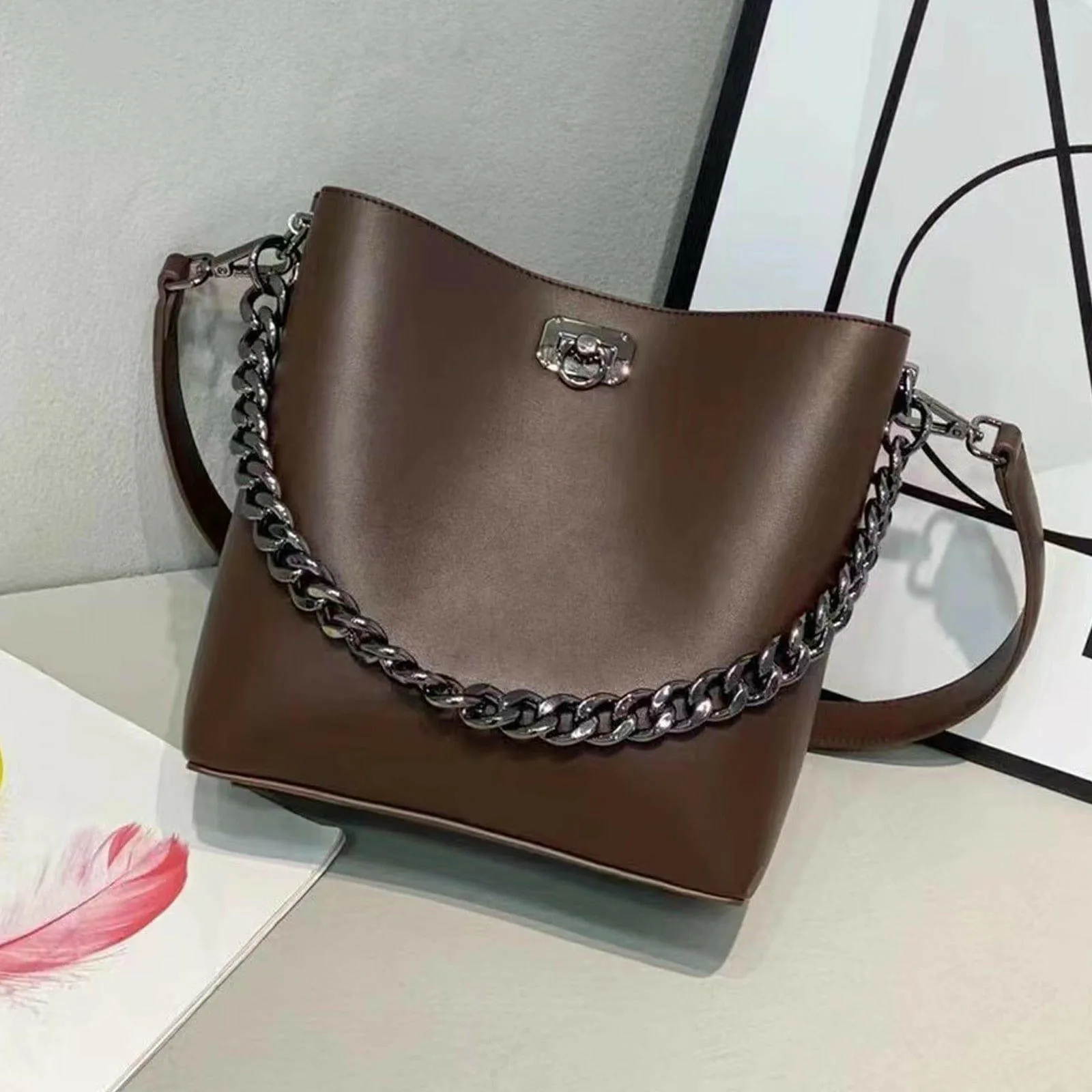 Vegan Leather 4-Piece Set with Cell Phone Pocket