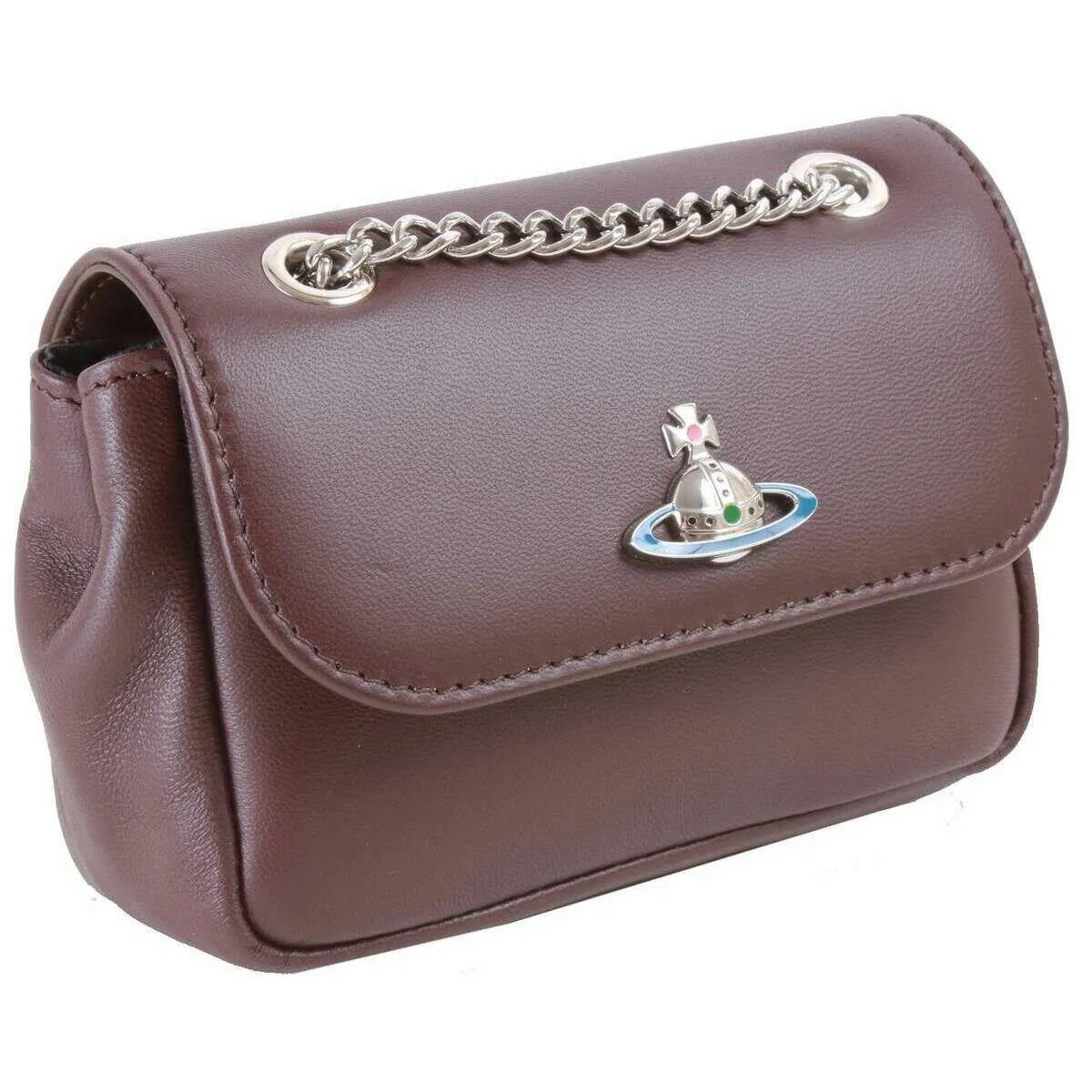 Vivienne Westwood Nappa Small Chain Purse Bag - Brown
