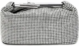 Women Rhinestone Handbag Metal Handle Sparkling Clutch Crystal Evening Bag for Wedding Party