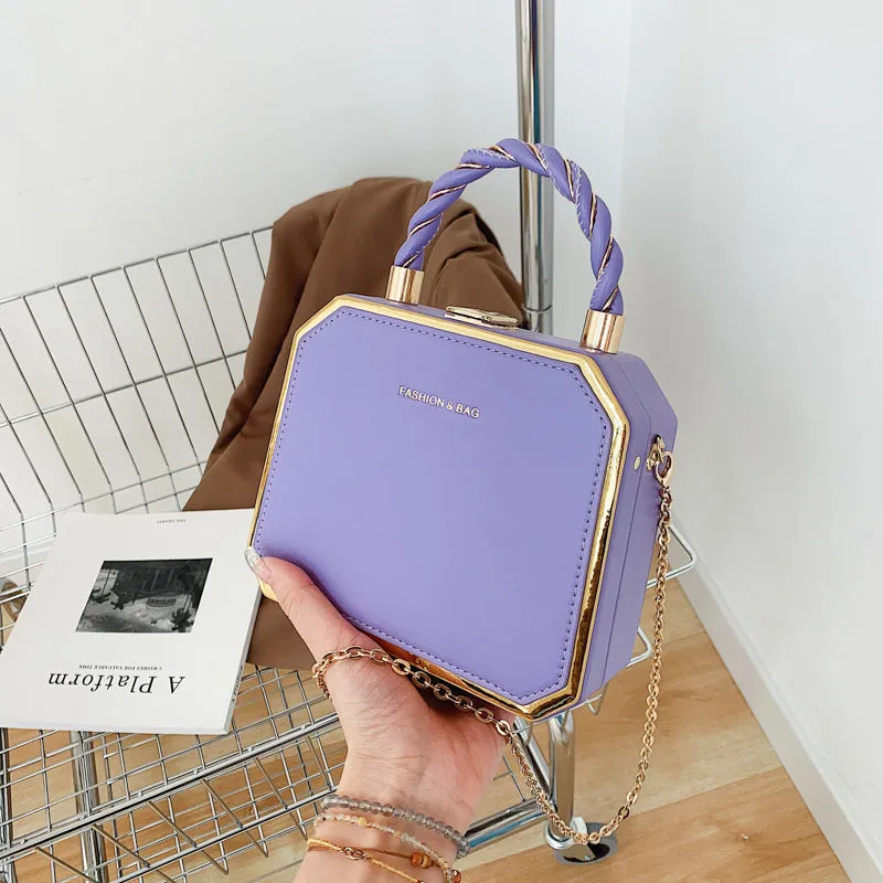Women's Mini Shoulder Cosmetic Hard Shell Stereotyped Bag