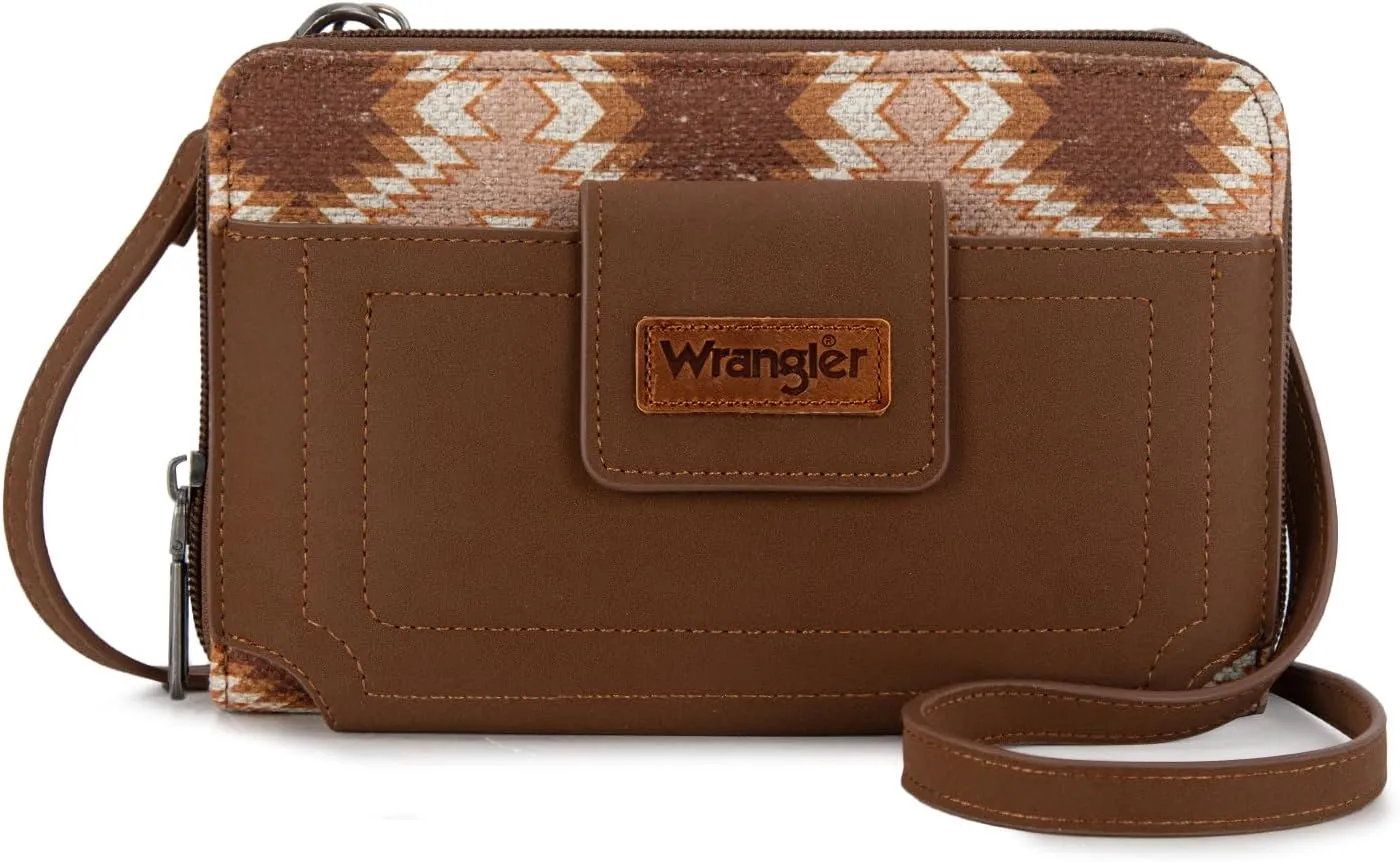 Wrangler Small Crossbody Bag for Women RFID Blocking Wallet Shoulder Purse Handbags with Credit Card Slots