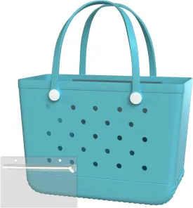X-Large Rubber Beach Bag Tote Bag with Waterproof Zipper Inner Bag, Washable Durable Tote Bag Storage bags