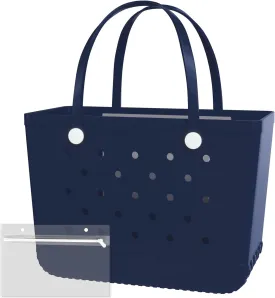X-Large Rubber Beach Bag Tote Bag with Waterproof Zipper Inner Bag, Washable Durable Tote Bag Storage bags